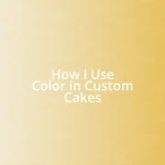 How I Use Color in Custom Cakes