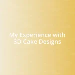 My Experience with 3D Cake Designs